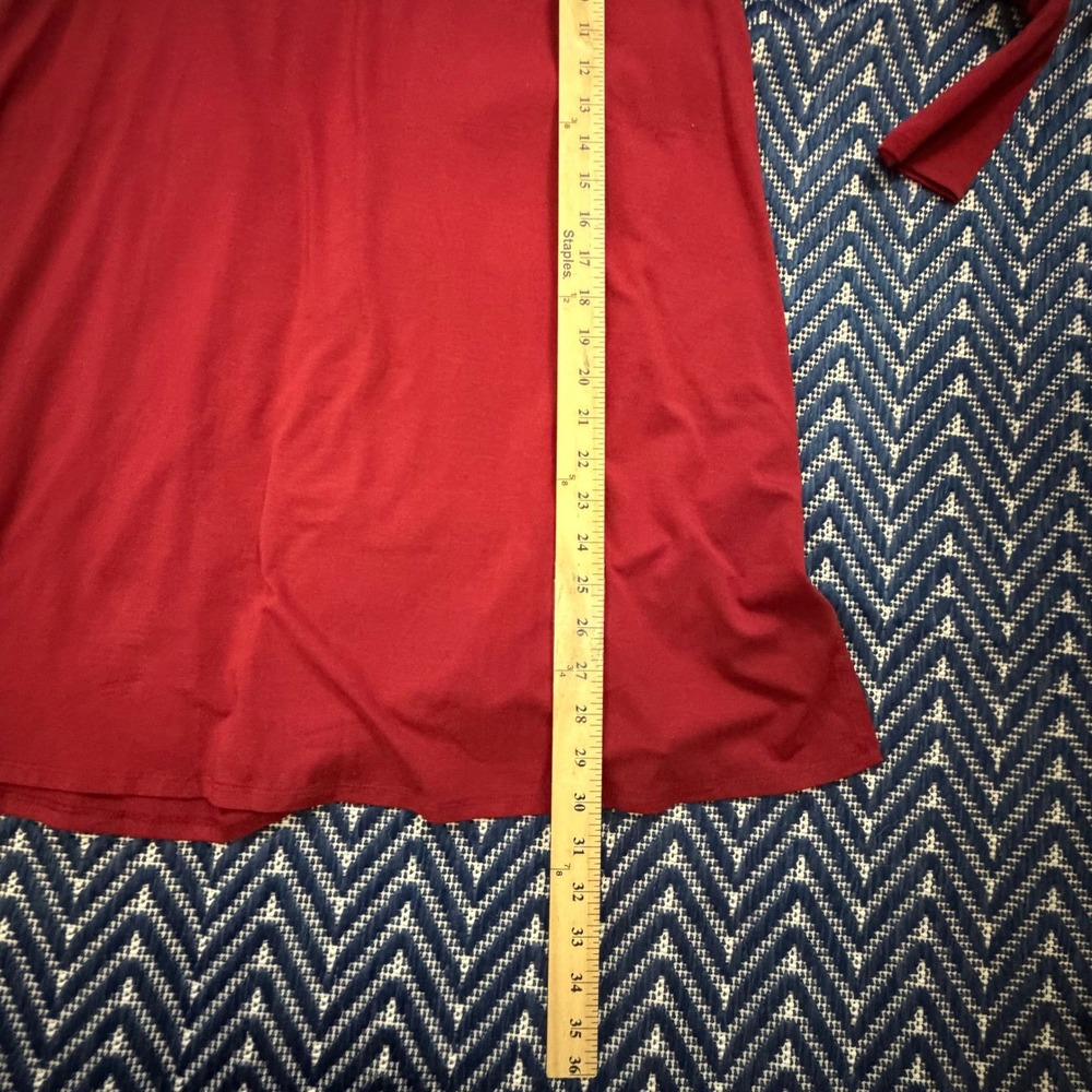 Eileen Fisher Crew Neck Tunic Womens Large Red - Picture 5 of 9
